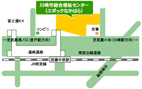 エポック中原　第2会議室への地図